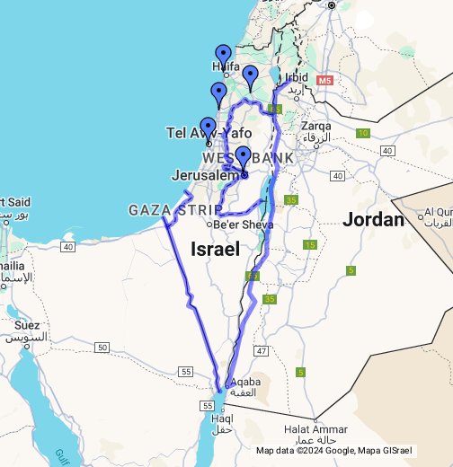 Israel Google My Maps