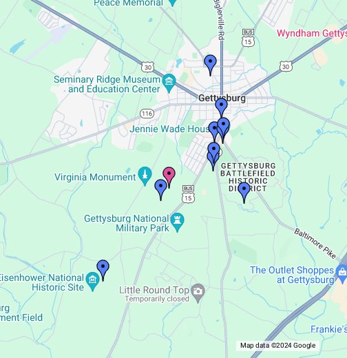 26 Map Of Gettysburg Pa Map Online Source