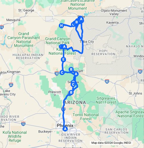 map from phoenix to grand canyon        <h3 class=