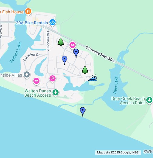 Map Of Watersound Florida Watersound West Beach Amenities Google My Maps