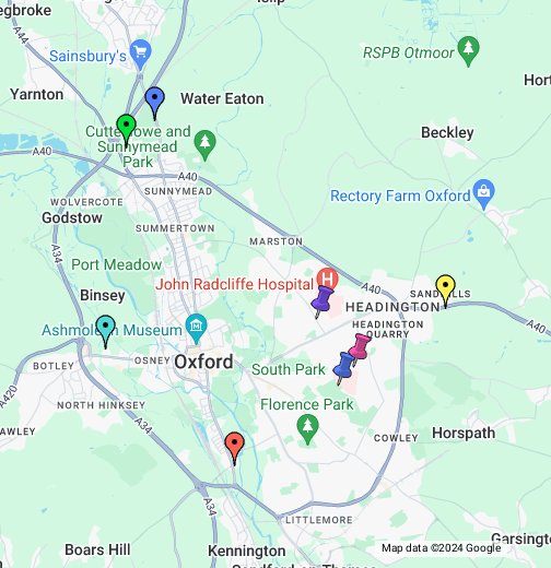 Oxford Park and Ride Sites - Google My Maps
