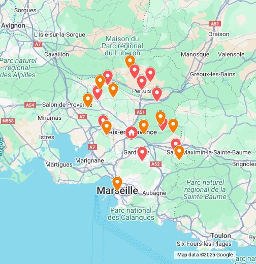 Around AixenProvence Google My Maps