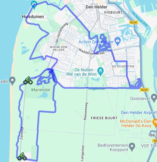 Mtb route Den Helder via www.mtbaction.nl - My Maps