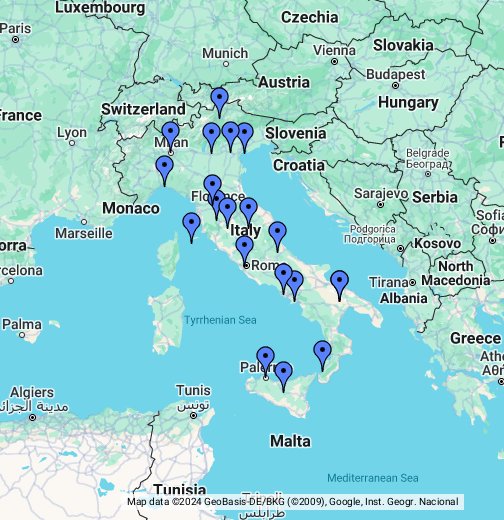 Włochy - Google My Maps