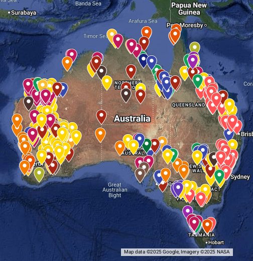 Australian Operating Mines Map 2021 Google My Maps