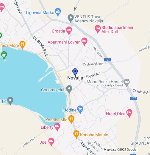 kroatien novalja karte Novalja Google My Maps kroatien novalja karte