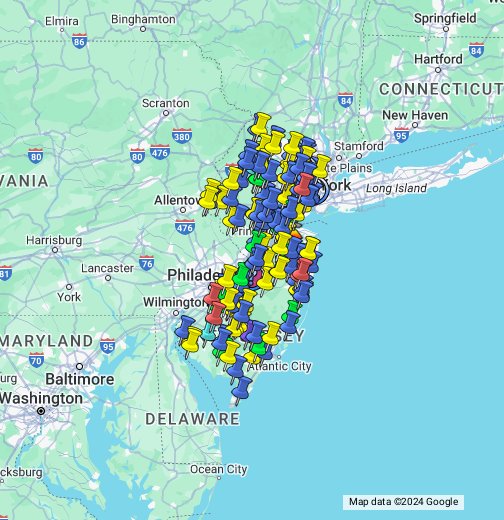 New Jersey Gun Stores and Ranges - Google My Maps
