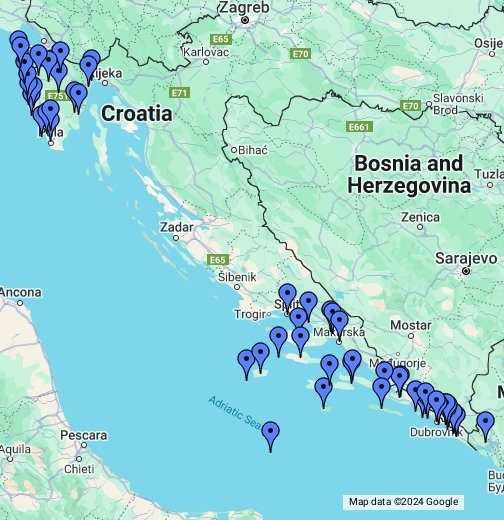 hrvatska karta google Croatia Google My Maps hrvatska karta google