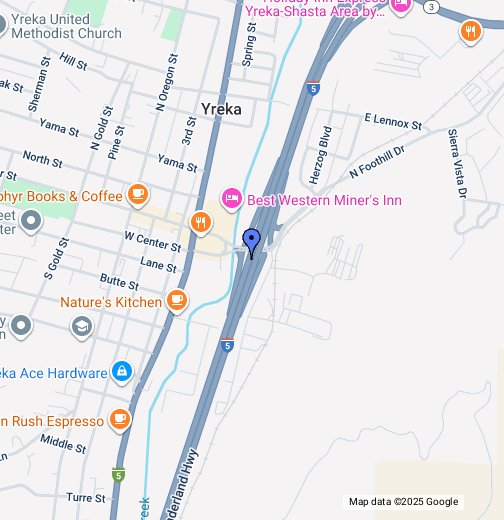 Yreka, California Google My Maps