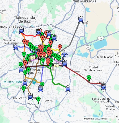 Lineas del Metro en Ciudad de Mexico - Google My Maps