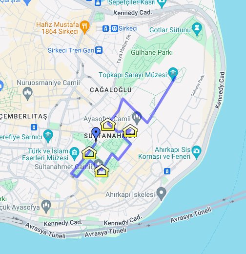 istanbul walking tour google my maps
