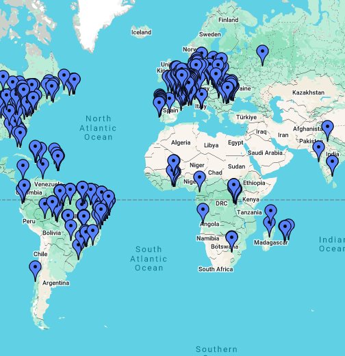 Eglises Adventistes dans le monde - Adventist Church in the world - De la Iglesia  Adventista en el mundo - Google My Maps