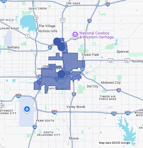Oklahoma City Empowerment Zone Google My Maps