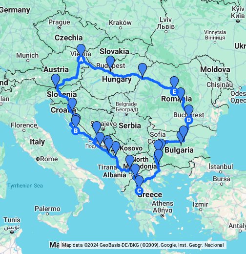 Balkan Road Trip - Google My Maps