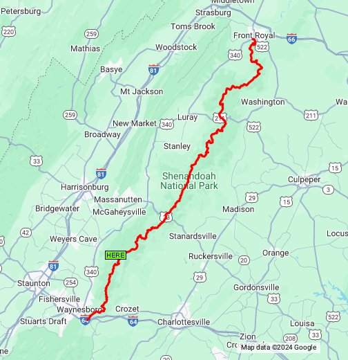Shenandoah Valley Map Towns And Cities