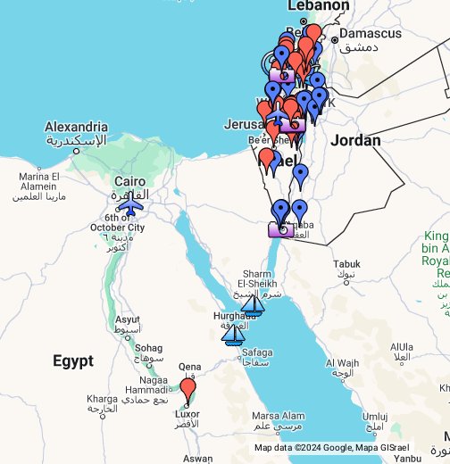 Israel Jordan Egypt Google My Maps
