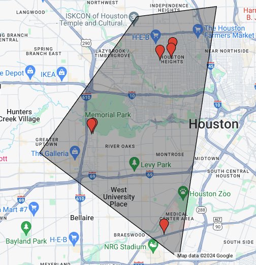 Houston Heights Real Estate Agent - Google My Maps