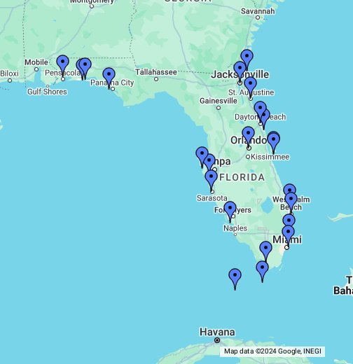 Map Of Florida Places To Visit Google My Maps