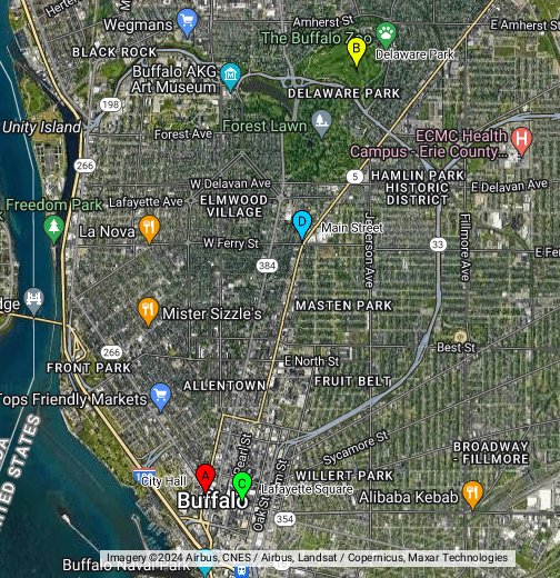 Land med statsborgerskab Særlig fortjener Buffalo, NY - Google My Maps