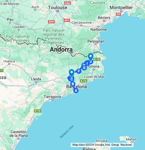 Ruta de Barcelona a Besalú - Google My Maps