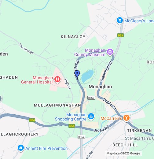 Monaghan town Google My Maps
