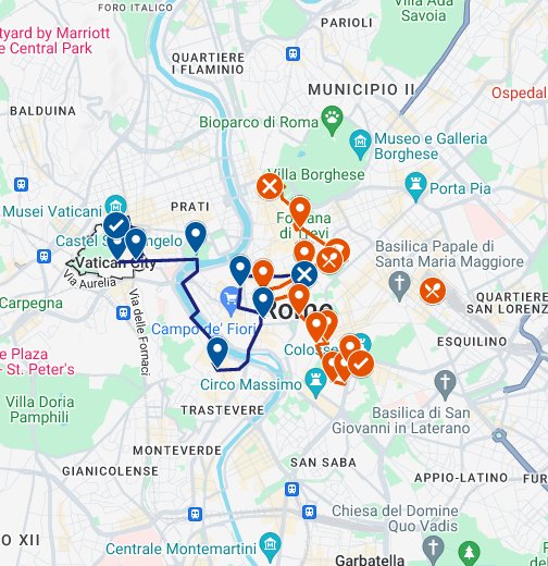 google maps walking tour rome