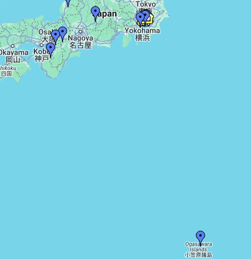Japan - Google My Maps