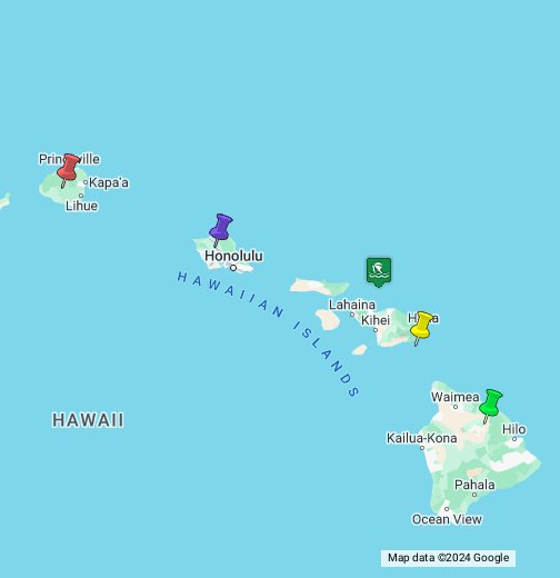 hawaii térkép Hawaiian Islands Map Google My Maps hawaii térkép