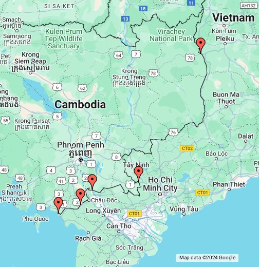 Vietnam Cambodia Border Crossings Google My Maps