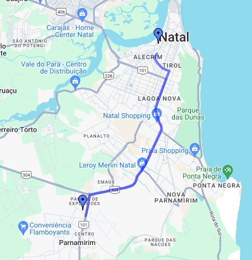 Natal, RN, Brasil -Parnamirim, RN, Brasil - Google My Maps