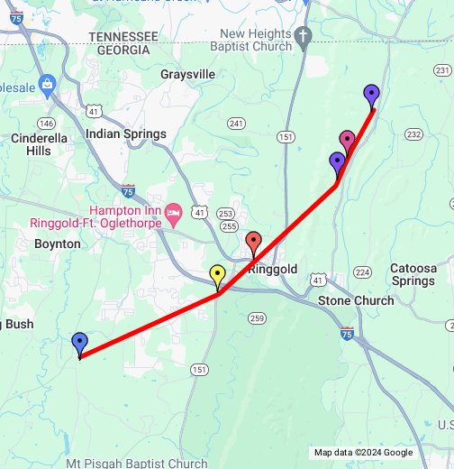 Path Of Deadly Tornado That Hit Ringgold On April 27 11 Google My Maps