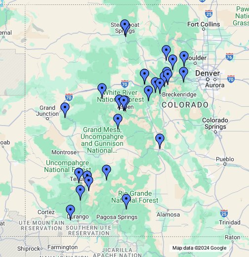 Colorado Ski Resorts Google My Maps