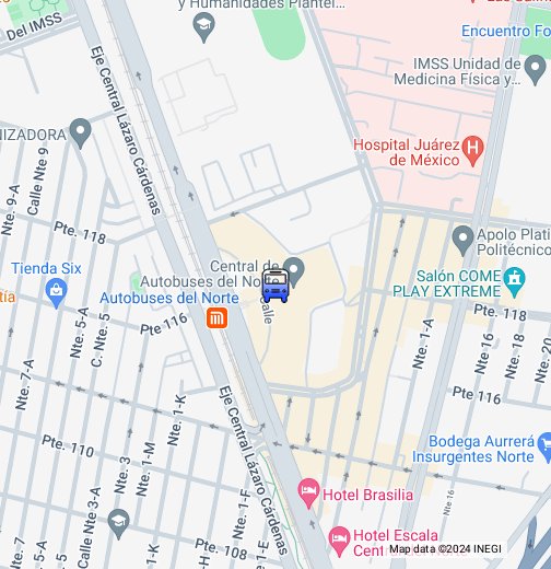 Terminal Central de Autobuses del Norte - Google My Maps
