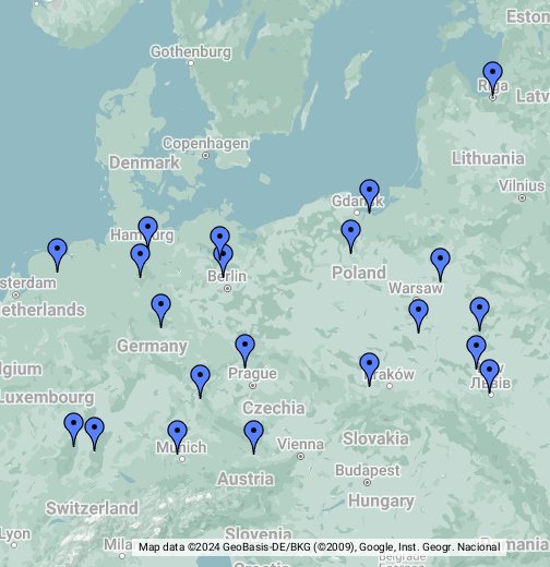 map of concentration camps in germany Holocaust Concentration Camps Google My Maps map of concentration camps in germany
