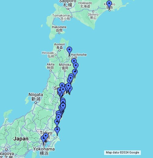 ostružnica mapa Satellite imagery of Japan Earthquake & Tsunami   Google My Maps ostružnica mapa