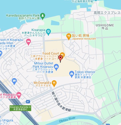 三井アウトレットパーク 木更津 Google My Maps
