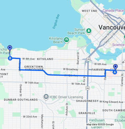 Jericho Beach Google My Maps