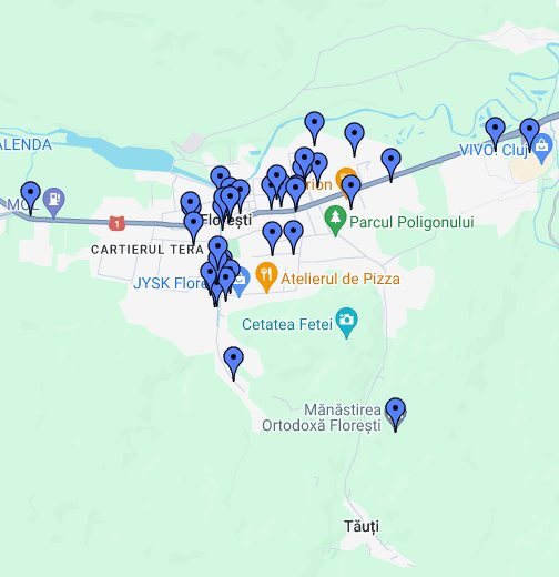 Florești - Google My Maps