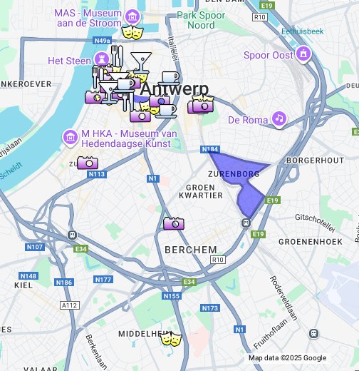 Sightseeing in Antwerp Google My Maps