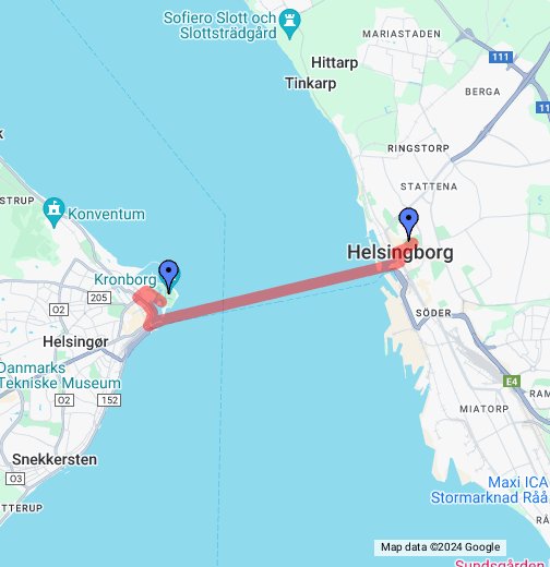 Google Maps Helsingborg