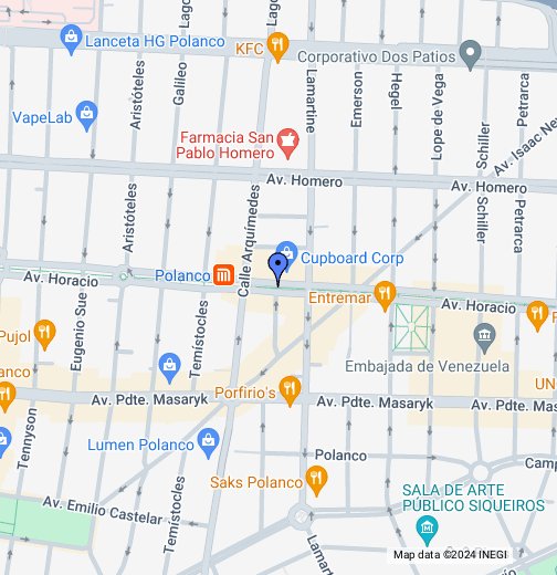 Top 43+ imagen google maps metro polanco