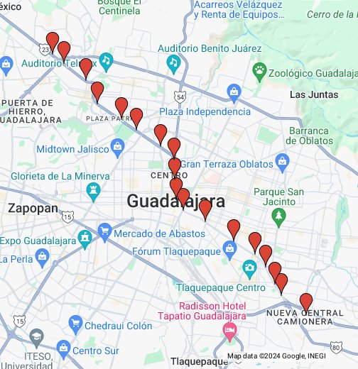 Estaciones de la Línea 3 del Tren Ligero - Google My Maps