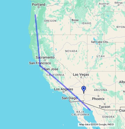  La falla de San Andrés que atraviesa California y San Francisco. Imagen: Google Maps   