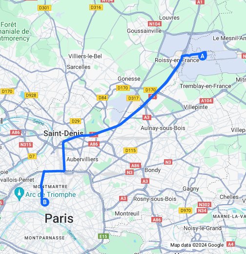 Roissybus Route - Google My Maps