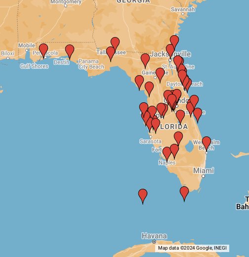 Florida on a Tankful Travel Map Bay News 9 Google My Maps