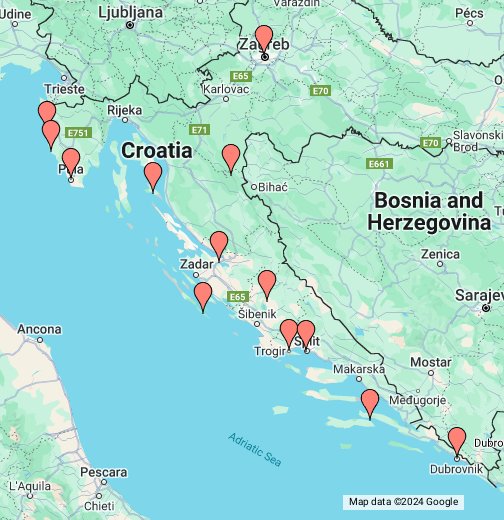 Croatia / Kroatien - Google My Maps
