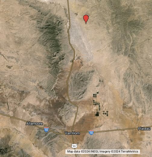 Approximate Location of Blue Origin Test Site - Google My Maps