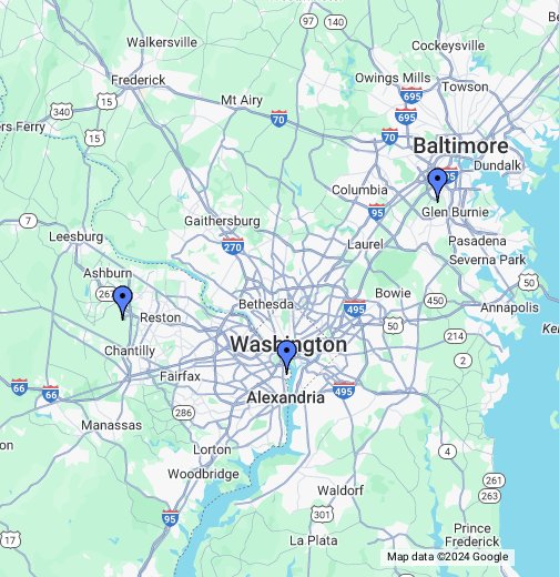 DC airports - Google My Maps