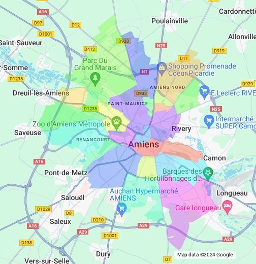 carte des quartiers d amiens Les Quartiers D Amiens Google My Maps carte des quartiers d amiens