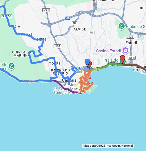 From Lisbon to Cascais (Portugal) Google My Maps